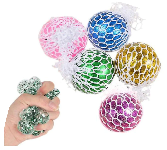 Squishy Mesh Glitter Ball Fidgets4Kids