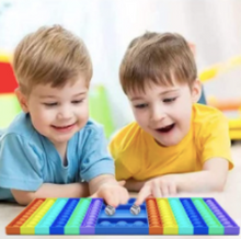Load image into Gallery viewer, Rainbow Jumbo Pop It Sensory Board Game