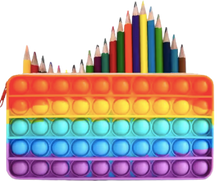 Load image into Gallery viewer, Pop It Rainbow Pencil Case