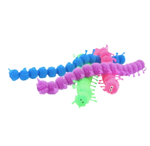 Stretchy outlet centipede toy