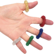 Load image into Gallery viewer, Authentic Acupressure Sensory Fidget Rings 5 Pack
